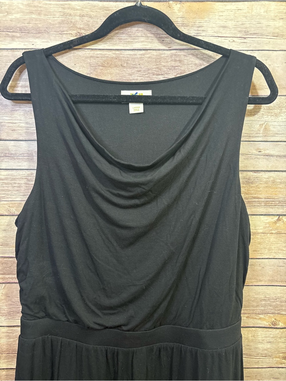 MAEVE by Anthropologie Sleeveless Black Cowl Neck Dress Size Large - Picture 3 of 7